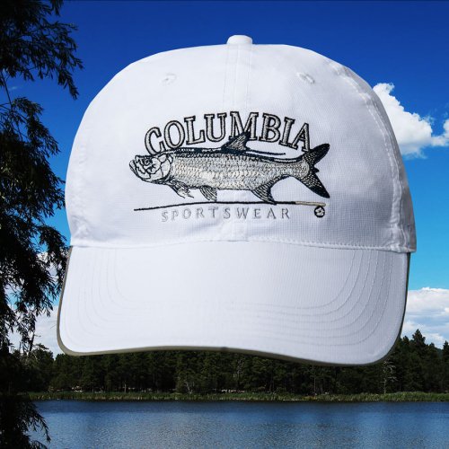 画像クリックで大きく確認できます　Click↓1: コロンビア サンプロテクト フィッシュ キャップ（ホワイト）/Columbia Baseball Cap