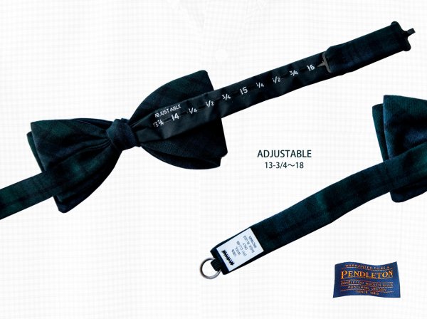 画像2: ペンドルトン アメリカ製 ウール ボウタイ 蝶ネクタイ（チズム タータン）/Pendleton Bow Tie Chisholm Tartan