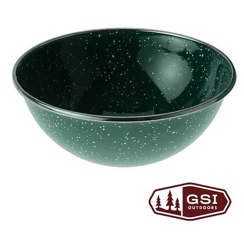 画像クリックで大きく確認できます　Click↓1: ジーエスアイ ほうろう スープ ボウル（フォレストグリーン）/GSI Enamelware Mixing Bowl(Forest Green) 