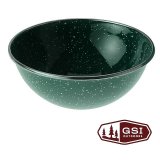 ジーエスアイ ほうろう スープ ボウル（フォレストグリーン）/GSI Enamelware Mixing Bowl(Forest Green)