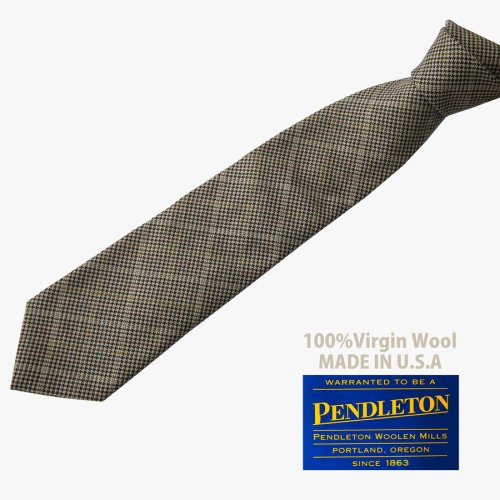 画像クリックで大きく確認できます　Click↓2: ペンドルトン ネクタイ（ライトブラウン）/Pendleton Necktie(Light brown)