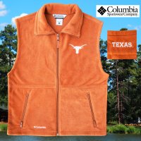 コロンビア スポーツウェア テキサスロングホーンズ フリース ベスト（ロングホーンズオレンジ）M/Columbia Sportswear Texas Longhorns Fleece Vest(Cedar)