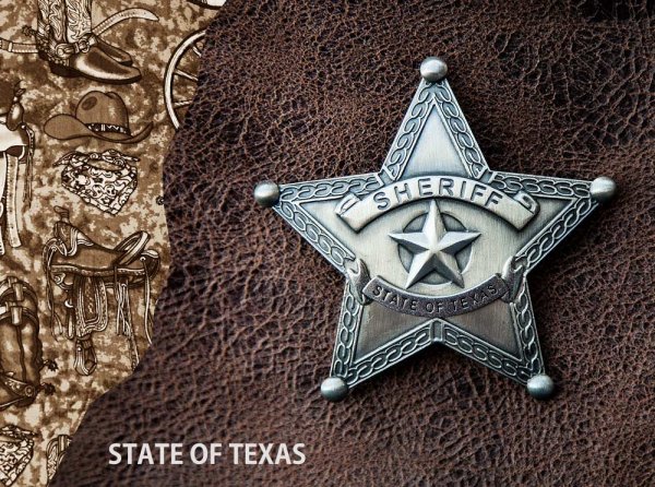 画像2: ウエスタン バッジ シェリフ・保安官バッジ ステートオブテキサス/STATE OF TEXAS