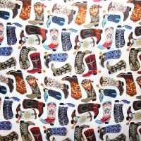 オースティン アクセント シルク ワイルドラグ（カウボーイ大判スカーフ）ウエスタンブーツ/Austin Accent Inc.100% Silk Wild Rags(Western Boots)