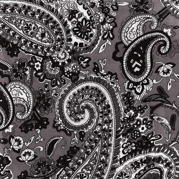 画像1: カウボーイ 大判スカーフ ワイルドラグ ペイズリー グレー/100% Silk Wild Rags(Paisley/Grey)