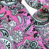 カウボーイ 大判スカーフ ワイルドラグ ペイズリー ピンク/100% Silk Wild Rags(Paisley/Pink)