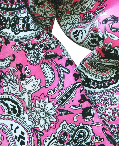 画像クリックで大きく確認できます　Click↓1: カウボーイ 大判スカーフ ワイルドラグ ペイズリー ピンク/100% Silk Wild Rags(Paisley/Pink)