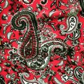 カウボーイ 大判スカーフ ワイルドラグ ペイズリー レッド/100% Silk Wild Rags(Paisley/Red)