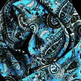 カウボーイ 大判スカーフ ワイルドラグ ペイズリー ターコイズ/100% Silk Wild Rags(Paisley/Turquoise)