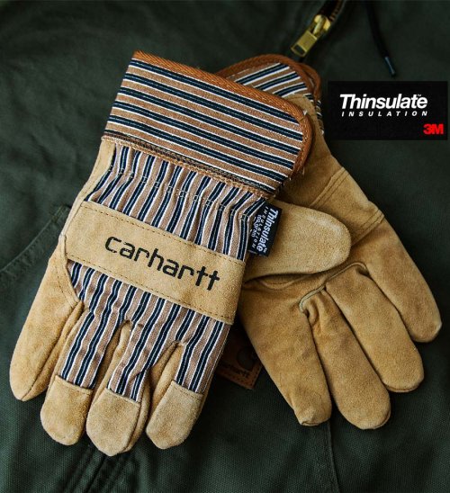 画像クリックで大きく確認できます　Click↓2: カーハート スエード ワーク グローブ シンサレート・ThinsulateTM Insulation/Carhartt Suede Work Gloves(Safety Cuff-Insulated)