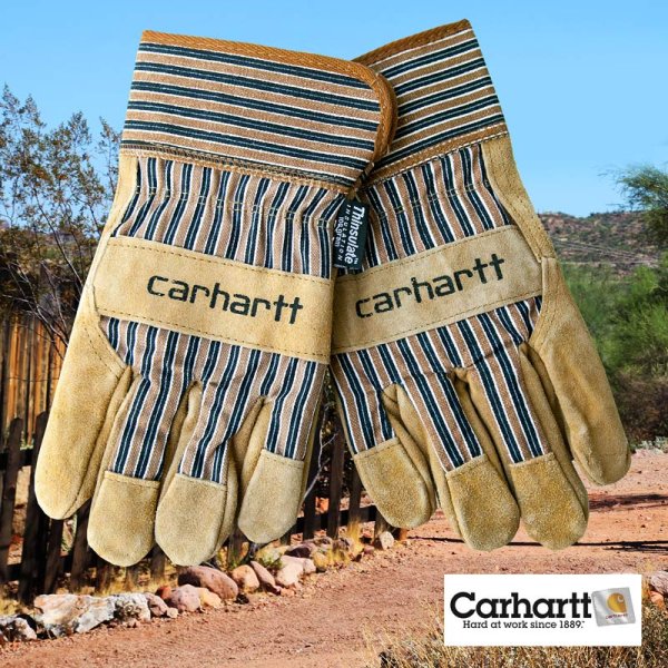 画像1: カーハート スエード ワーク グローブ シンサレート・ThinsulateTM Insulation/Carhartt Suede Work Gloves(Safety Cuff-Insulated)