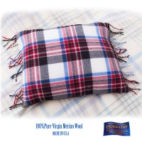 ペンドルトン フリンジ メリノウール＆ダックフェザー ピロー アメリカーナプラッド/Pendleton Pillow(Americana Plaid)
