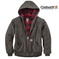 カーハート ダーククリムゾンプラッド ラインド アクティブ ジャケット（グラベル）M/Carhartt Lined Active Jacket(Gravel)