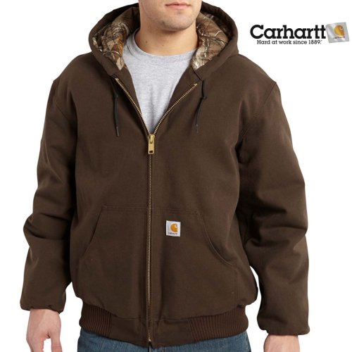 画像クリックで大きく確認できます　Click↓1: カーハート カモラインド アクティブ ジャケット（ダークブラウン）/Carhartt Camo Lined Active Jacket(Dark Brown) 