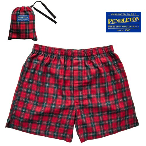 画像クリックで大きく確認できます　Click↓1: ペンドルトン ラウンジ ショーツ（レッド レノックスタータン）/Pendleton Flannel Lounge Shorts(Red Lennox Tartan)