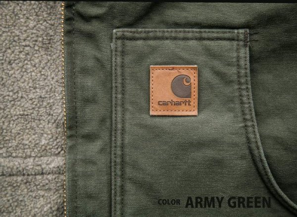 画像3: カーハート シェルパラインド サンドストーン リッジ コート（C61 アーミーグリーン）S/Carhartt Sherpa Lined Sandstone Ridge Coat(Army Green)