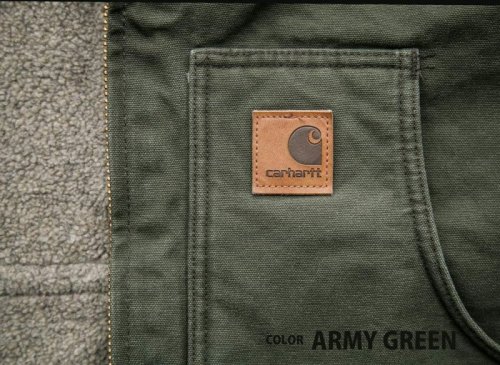 画像クリックで大きく確認できます　Click↓3: カーハート シェルパラインド サンドストーン リッジ コート（C61 アーミーグリーン）S/Carhartt Sherpa Lined Sandstone Ridge Coat(Army Green)
