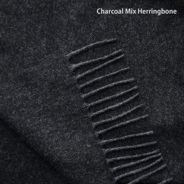 画像2: ペンドルトン ピュアバージンウール マフラー（チャコールミックス ヘリンボーン）/Pendleton Whisperwool Muffler Charcoal Mix Herringbone