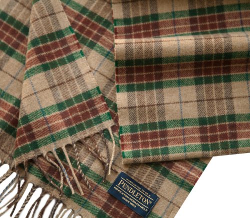 画像クリックで大きく確認できます　Click↓2: ペンドルトン ピュアバージンウール マフラー（レンジャープラッド）/Pendleton Whisperwool Muffler Ranger Plaid