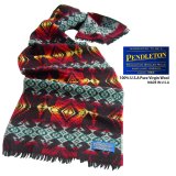 ペンドルトン ピュアバージンウール ジャガード マフラー（ブラック・グレー・レッド・イエロー）/Pendleton Jacquard Muffler