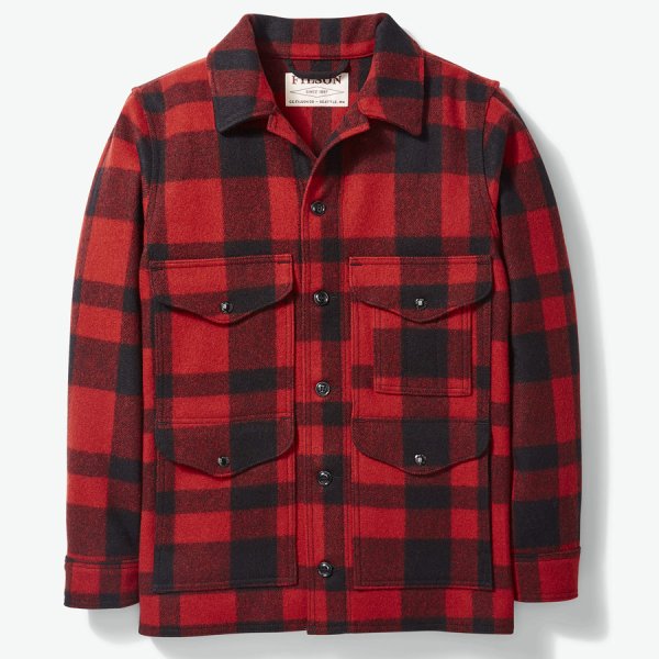 画像1: フィルソン マッキーノ クルーザー（レッド×ブラック）/Filson Mackinaw Cruiser(Red×Black)