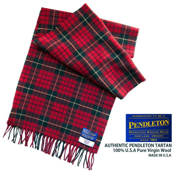 画像1: ペンドルトン ピュアバージンウール マフラー（ペンドルトン レッド タータン）/Pendleton Pure Virgin Wool Muffler(Pendleton Red Tartan)