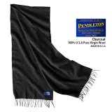 ペンドルトン ピュアバージンウール マフラー（チャコール）/Pendleton Whisperwool Muffler Charcoal