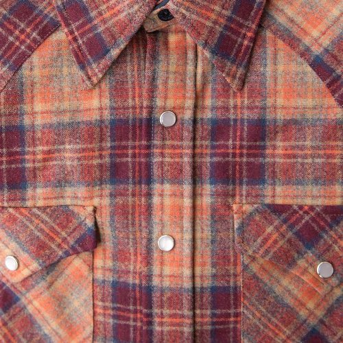 画像クリックで大きく確認できます　Click↓2: ペンドルトン ウエスタンシャツ（サンセットプラッド）S/Pendleton Western Shirt