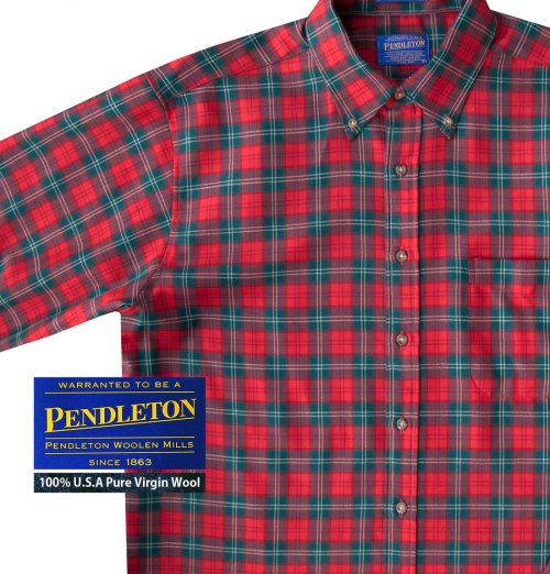 画像クリックで大きく確認できます　Click↓1: ペンドルトン サーペンドルトン ウールシャツ（レッド・グリーン・ホワイト）/Pendleton Sir Pendleton Wool Shirt(Red/Green/White)