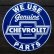 画像1: ゼネラルモーターズ シボレー メタルサイン（ブルー）/GM General Motors Company Chevrolet Metal Sign WE USE Genuine CHEVROLET PARTS (1)