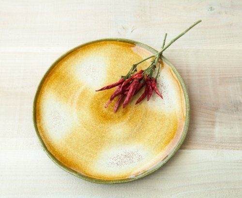 画像クリックで大きく確認できます　Click↓1: ハンドペイント ディナープレート/Handpainted Dinner Plate