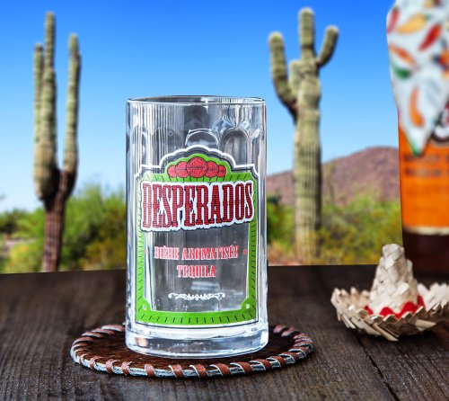 画像クリックで大きく確認できます　Click↓1: デスペラドス ビール・カクテル グラス（テキーラ）/Desperados Beer Bar Drinking Glasses (Tequila)