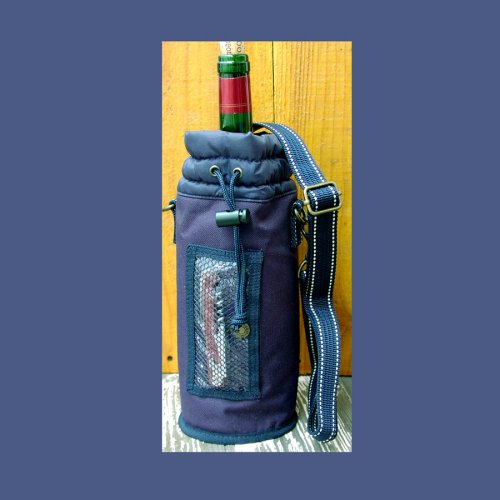 画像クリックで大きく確認できます　Click↓1: パーティ&ピクニック　保冷ワインキャリアー（ネイビー）/Wine Carrier(Navy)