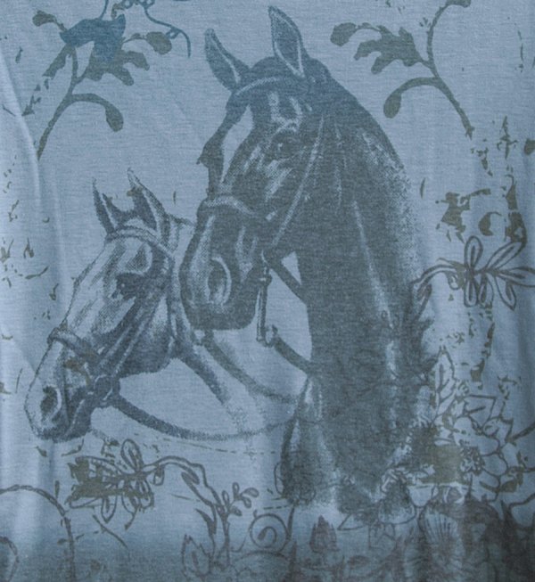 画像2: ローパー レディース ウエスタン Tシャツ ホース ブルー（長袖）/Roper Women's Western T-shirt(Blue)