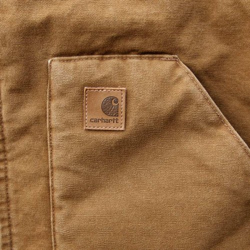 画像クリックで大きく確認できます　Click↓2: カーハート サンドストーンダック ベスト（カーハートブラウン）/Carhartt Vest(V02 Brown)