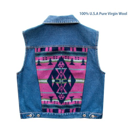 画像クリックで大きく確認できます　Click↓3: ペンドルトン デニム ベスト デニム・ピンク（レディース）/Pendleton Denim Vest