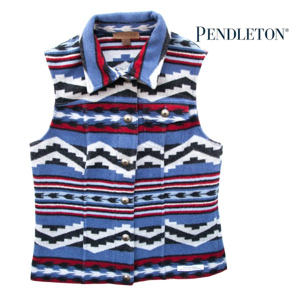 画像1: ペンドルトン レディース ピュアーヴァージンウール ベスト（デニムブルー）S/Pendleton Pure Virgin Wool Vest(Women's)