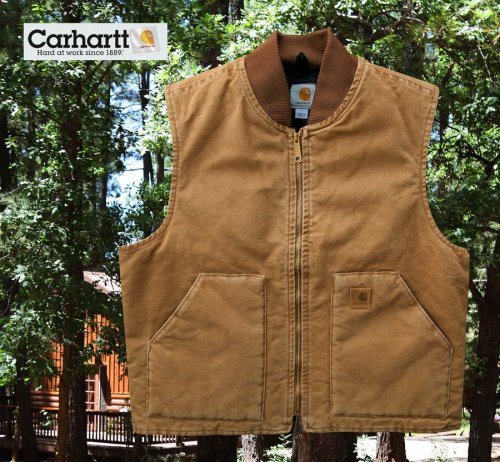 画像クリックで大きく確認できます　Click↓1: カーハート サンドストーンダック ベスト（カーハートブラウン）/Carhartt Vest(V02 Brown)