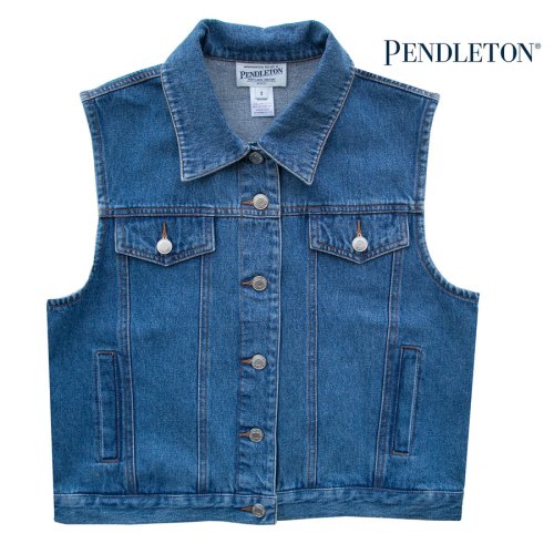 画像クリックで大きく確認できます　Click↓1: ペンドルトン デニム ベスト デニム・ピンク（レディース）/Pendleton Denim Vest