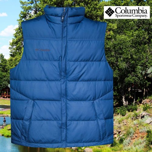 画像クリックで大きく確認できます　Click↓1: コロンビア ダウン ベスト（カーボンブルー）M/Columbia Down Vest(Carbon)