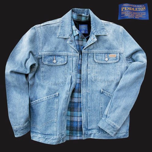 画像クリックで大きく確認できます　Click↓1: ペンドルトン デニム ジャケット（ライトブルー）/Pendleton Denim Jacket(Light Blue)