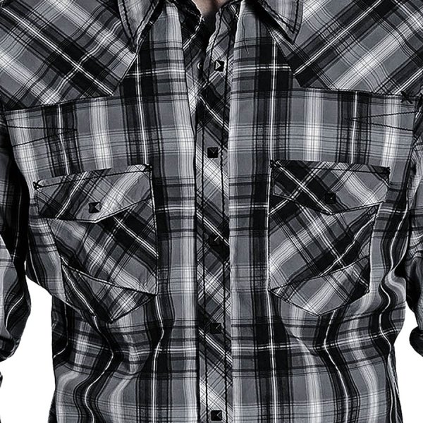 画像5: ロックンロール カウボーイ ウエスタンシャツ ブラック・グレー（長袖）/Panhandle Slim Long Sleeve Western Shirt