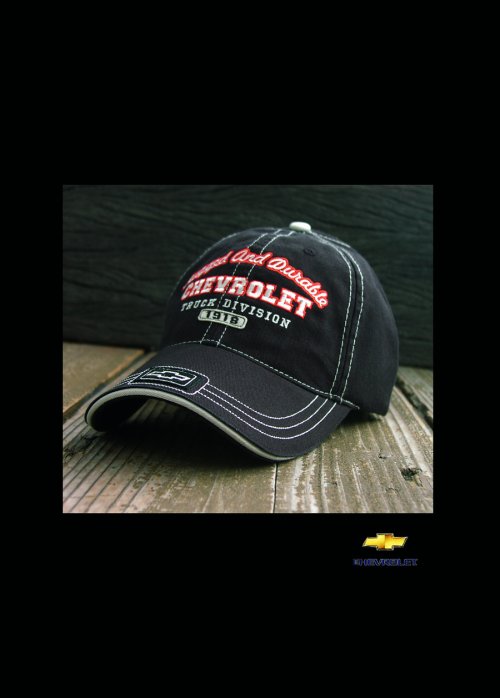 画像クリックで大きく確認できます　Click↓1: シボレー 1918 キャップ（ブラック）/Chevrolet Retro Cap(Black)