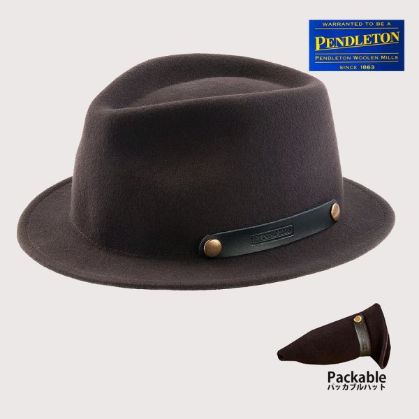画像1: ペンドルトン ロールアップ スティンジーブリム ハット（ビーバーブラウン）/Pendleton Roll-up Stingy Brim Hat