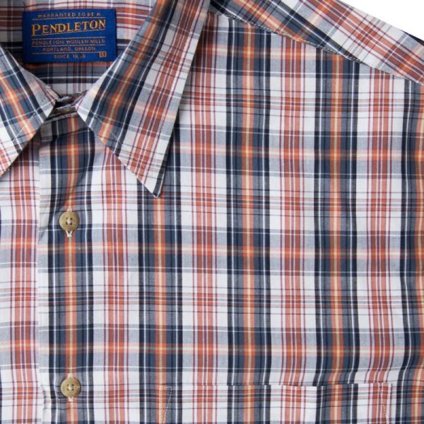 画像3: ペンドルトン 半袖 シャツ ネイビー・ホワイト・コーラル/Pendleton Shortsleeve Shirt