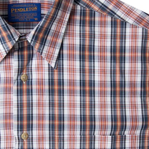 画像クリックで大きく確認できます　Click↓2: ペンドルトン 半袖 シャツ ネイビー・ホワイト・コーラル/Pendleton Shortsleeve Shirt