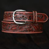 ウエスタン レザーベルト（テーパード ・ブラウン）/Western Leather Belt(Cognac) 