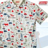 コールマン バーベキュー 半袖 シャツ（レッド・ホワイト・ブルー）/Coleman BBQ Print Short Sleeve Shirt