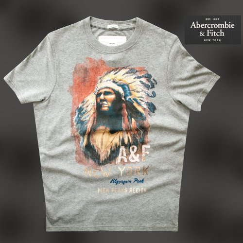 画像クリックで大きく確認できます　Click↓1: アバクロンビー＆フィッチ 半袖 Tシャツ （インディアン・グレー）/Abercrombie&Fitch T-shirt