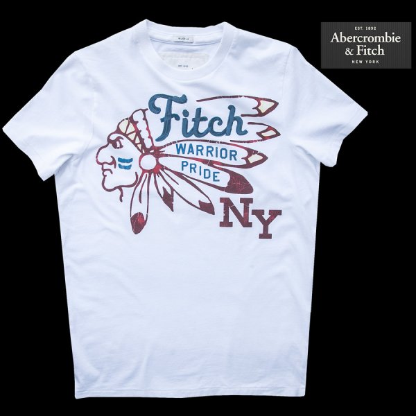 画像1: アバクロンビー＆フィッチ 半袖 Tシャツ （インディアン・ホワイト）/Abercrombie & Fitch T-shirt